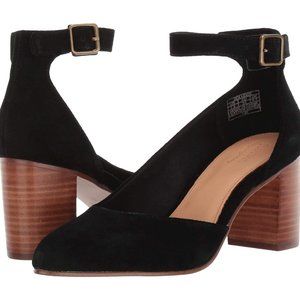 Black Soludos Gemma Stacked Heels
